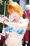 amanone_shun bikini_top cargo_shorts cosplay nami_(one_piece) one_piece orange_hair swimsuit rating:Safe score:0 user:nil!