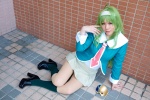 blouse cosplay green_hair hairband kneesocks mask miniskirt natsume_(ii) pantyhose skirt star_driver watanabe_kanako rating:Safe score:3 user:pixymisa