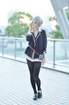 black_legwear cosplay dress kanegami_torao leggings maki_(ii) no-rin silver_hair rating:Safe score:1 user:nil!