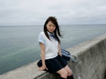 blouse costume ishii_meguru kneesocks miniskirt ocean pleated_skirt school_uniform skirt sweater_vest rating:Safe score:0 user:nil!