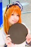 apron asahina_mikuru cosplay haiji_(ii) hairband maid maid_uniform red_hair ribbon_tie serving_tray suzumiya_haruhi_no_yuuutsu rating:Safe score:0 user:pixymisa