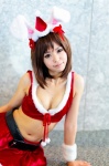 animal_ears asanagi_rin bra bunny_ears cleavage cosplay cuffs miniskirt ribbons santa_costume skirt stocking_cap suzumiya_haruhi suzumiya_haruhi_no_yuuutsu rating:Safe score:1 user:pixymisa
