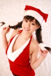 costume halter_top kyan_chiaki santa_costume shorts stocking_cap twin_braids rating:Safe score:1 user:nil!