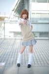 blouse cosplay futsure kneesocks misaka_mikoto pleated_skirt skirt sweater to_aru_kagaku_no_railgun rating:Safe score:1 user:pixymisa