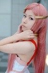anemone choker cosplay dress eureka_seven hair_clips momose_riyu pink_hair rating:Safe score:0 user:nil!