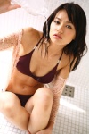 bathroom bikini blouse cleavage open_clothes shiratori_yuriko swimsuit water_bottle wet rating:Safe score:0 user:nil!