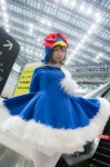 amaguri_irufu chicken_hat cosplay dress ecoco mittens scarf skirt skirt_lift thighhighs tohoku_electric_power rating:Safe score:0 user:pixymisa