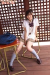 blouse costume kneesocks pleated_skirt ponytail sakuragi_airi school_uniform skirt sweater_vest rating:Safe score:0 user:nil!