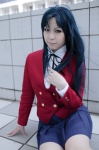 blazer blouse blue_hair cosplay kawashima_ami kazuha pantyhose pleated_skirt school_uniform skirt toradora! rating:Safe score:0 user:nil!