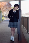 akitsu_honoka blouse cardigan coat hat miniskirt skirt socks tie rating:Safe score:0 user:pixymisa