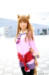 animal_ears anna blouse cosplay horo shorts spice_and_wolf tail wolf_ears rating:Safe score:1 user:nil!