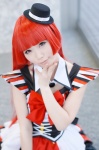 blouse corset cosplay hat houjou_sophie kurasaka_kururu miniskirt pri_para red_hair skirt rating:Safe score:0 user:nil!