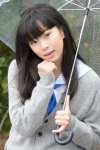 blouse braid cardigan nanaka_amanonanae rain scarf umbrella rating:Safe score:0 user:pixymisa