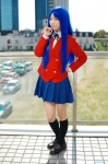 blazer blouse blue_hair cosplay ibara kawashima_ami kneesocks pleated_skirt school_uniform skirt toradora! rating:Safe score:0 user:nil!