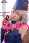 blonde_hair blouse bollas cellphone cosplay detached_sleeves gagaga_girl hat natsumi necklace pink_eyes scarf yugioh!_zexal rating:Safe score:0 user:pixymisa