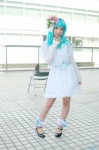 blouse blue_hair cosplay garters hairband miniskirt original skirt zero_inch rating:Safe score:0 user:nil!