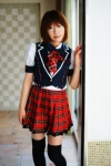akb48 blouse cosplay nao oshima_yuko_(akb48) pleated_skirt skirt thighhighs vest zettai_ryouiki rating:Safe score:1 user:nil!