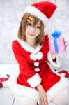 cosplay hair_clips hirasawa_yui k-on! pantyhose santa_costume shiina_haru stocking_cap white_legwear rating:Safe score:0 user:pixymisa