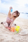 beach hairbow heo_yun_mi high_heels sand swimsuit rating:Safe score:0 user:mock