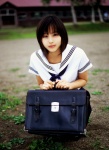 bookbag costume horikita_maki miniskirt ns_eyes_286 pleated_skirt sailor_uniform school_uniform skirt rating:Safe score:0 user:nil!