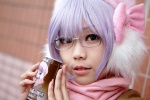 bow coat cosplay ear_muffs eko_(ii) glasses hat nagato_yuki purple_hair sailor_uniform scarf school_uniform suzumiya_haruhi_no_shoushitsu rating:Safe score:0 user:pixymisa