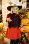 blonde_hair chamaro cosplay kagamine_rin miniskirt shawl skirt sweater thighhighs trick_and_treat_(vocaloid) turtleneck vocaloid witch_hat rating:Safe score:0 user:nil!
