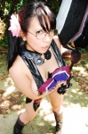 boots cattleya chouzuki_maryou cosplay glasses gloves hair_flower queen's_blade sword rating:Safe score:0 user:mock