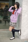 akiyama_mio blouse cosplay hoodie kneesocks k-on! pleated_skirt school_uniform skirt yaya rating:Safe score:1 user:nil!