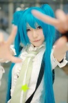 aqua_hair blouse cosplay hatsune_miku like_a_rolling_star_(vocaloid) suspenders tatsuki_(ii) tie twintails vocaloid rating:Safe score:0 user:nil!