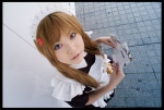 apron blonde_hair costume maid maid_uniform moesham_girl rumi rating:Safe score:0 user:nil!
