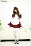 apron dress fishnet_stockings hairband maid maid_uniform sasaki_airi thighhighs rating:Safe score:1 user:nil!