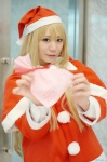 blonde_hair cosplay k-on! kotobuki_tsumugi santa_costume school_uniform shima stocking_cap rating:Safe score:0 user:nil!