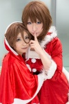 dress elbow_gloves enuko gloves hood santa_costume shawl tiered_skirt tsuzuki_rui rating:Safe score:0 user:pixymisa