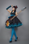 akiyama_mio cosplay detached_sleeves dress guitar kim_tai_sik k-on! pantyhose tasha top_hat rating:Safe score:5 user:DarkSSA