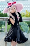 cosplay dress elbow_gloves gloves hiokichi melty petticoat scarf shining_hearts thighhighs white_hair witch_hat zettai_ryouiki rating:Safe score:0 user:pixymisa