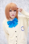 blouse bowtie cardigan cosplay idolmaster idolmaster_cinderella_girls mimura_kanako red_hair rika_maru rating:Safe score:0 user:pixymisa