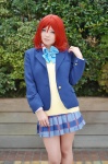 blazer blouse cosplay koike love_live!_school_idol_project nishikino_maki pleated_skirt red_hair school_uniform skirt sweater_vest rating:Safe score:1 user:nil!