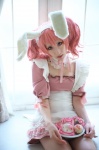 animal_ears apron bunny_ears cosplay dress inu_boku_secret_service kurosaki_shihomu maid maid_uniform pink_hair roromiya_karuta twintails rating:Safe score:1 user:nil!