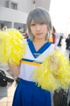 cheerleader cosplay ibara nagato_yuki pleated_skirt pom_poms silver_hair skirt suzumiya_haruhi_no_yuuutsu tank_top rating:Safe score:0 user:nil!