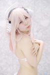 bikini cosplay headphones nitro_super_sonic pink_hair shinonome_siu super_soniko swimsuit rating:Safe score:1 user:nil!