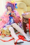 amatsuka_miyu cosplay dress garter_belt hat patchouli_knowledge purple_hair robe stuffed_animal teddy_bear thighhighs touhou zettai_ryouiki rating:Safe score:0 user:nil!