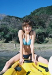 beach bikini cleavage ocean ponytail side-tie_bikini sugimoto_yumi swimsuit wet rating:Safe score:1 user:nil!