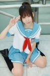 cosplay kneesocks mitsuhiro_sachi pleated_skirt ponytail ricchun sailor_uniform school_uniform sharin_no_kuni_himawari_no_shoujo skirt rating:Safe score:0 user:nil!