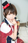akb48 blouse cosplay hinomura_uta jacket miniskirt shinoda_mariko_(cosplay) skirt tie top_hat vest rating:Safe score:0 user:pixymisa