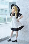 apron blonde_hair cosplay dress kirisame_marisa popuri socks touhou witch_hat rating:Safe score:1 user:nil!