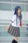 aragaki_ayase blue_hair cosplay kneesocks marili_shiuichi ore_no_imouto_ga_konna_ni_kawaii_wake_ga_nai pleated_skirt sailor_uniform school_uniform skirt rating:Safe score:1 user:nil!