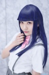 blouse blue_hair cosplay furude_rika higurashi_no_naku_koro_ni nayu pleated_skirt school_uniform skirt suspenders rating:Safe score:0 user:nil!