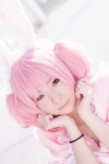 animal_ears bows bunny_ears cosplay dress inu_boku_secret_service mumuko pink_eyes pink_hair roromiya_karuta twintails rating:Safe score:0 user:pixymisa