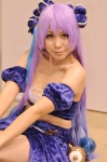 aspacia choker cosplay desert_kingdom hairbows kureha_marie midriff purple_hair skirt tubetop twintails rating:Safe score:0 user:pixymisa