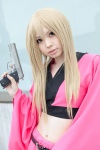 blonde_hair cosplay croptop gintama gun kijima_matako miniskirt pistol side_ponytail skirt soubi_zero rating:Safe score:0 user:pixymisa